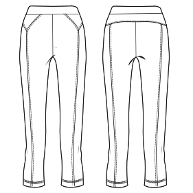 Moldes de confeccion para DAMA Pantalones Pantalon deportivo Capri 735